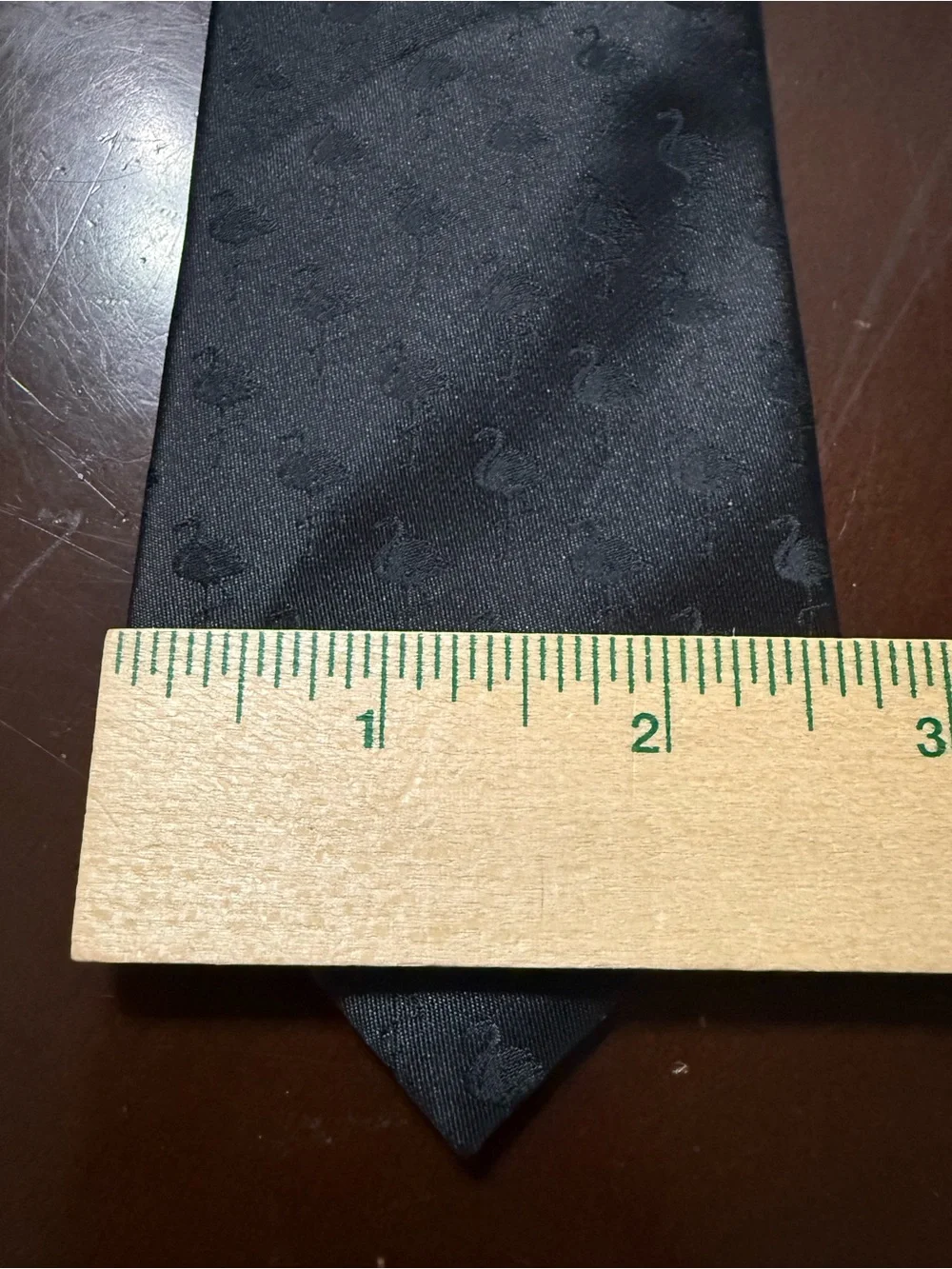 Express Black Jacquard Swan Pattern Silk-Blend Tie